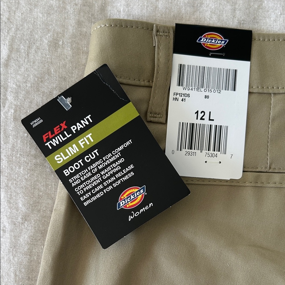 Dickies Women’s Khaki Chinos Slim Fit 12L - Picture 8 of 8